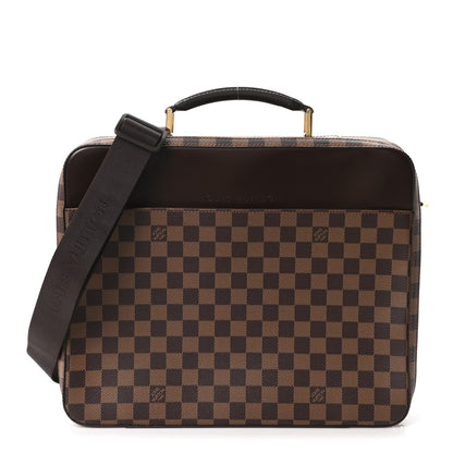 Louis Vuitton Damier Ebene Porte Ordinateur Sabana NM Computer Case 1 of 9