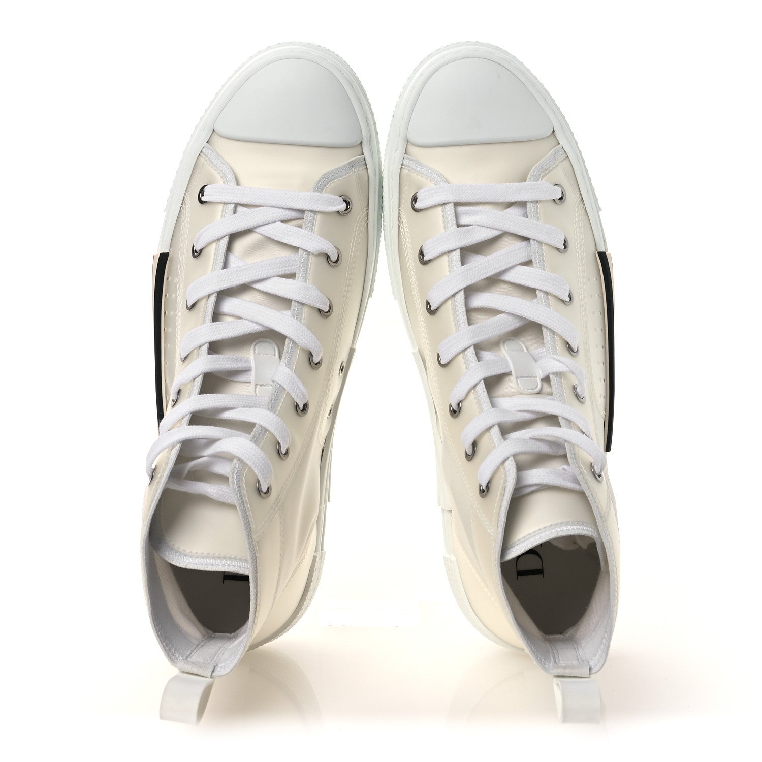 Christian Dior Canvas Mens B23 High Top Sneakers 42.5 White 2 of 11