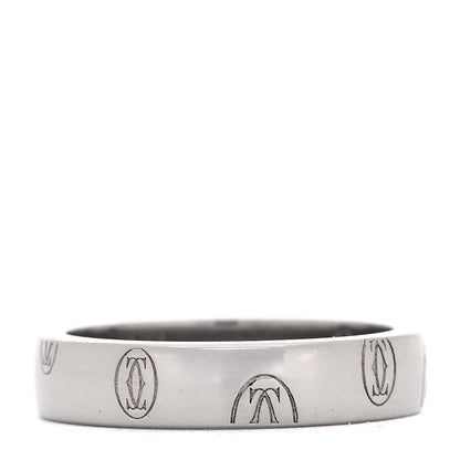 Cartier 18K White Gold 4mm Happy Birthday Band Ring 48 4.5 3 of 4