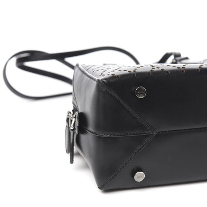 Alaia Calfskin Lux Laser Cut Arabesque Dome Bag Black 6 of 8