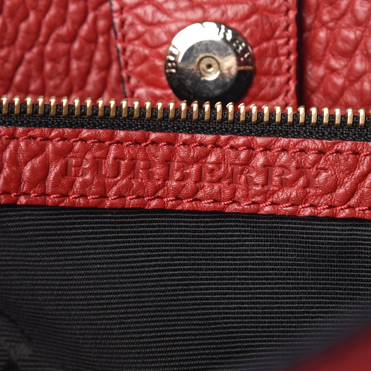 Burberry Heritage Grain Medium Woodbury Tote Military Red 7 of 12