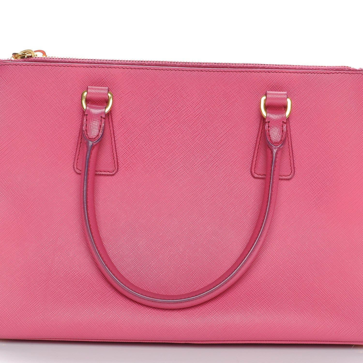 Prada Saffiano Small Galleria Double Zip Tote Peonia 11 of 19