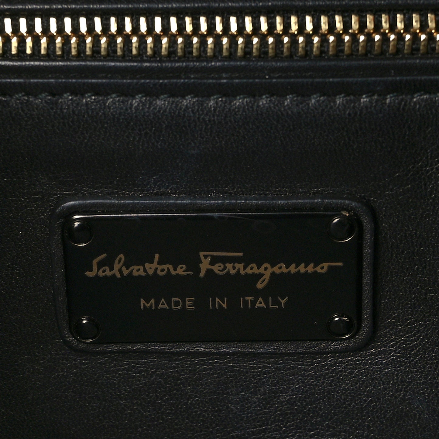 Calfskin Nylon Suzanna Gancini Satchel Black