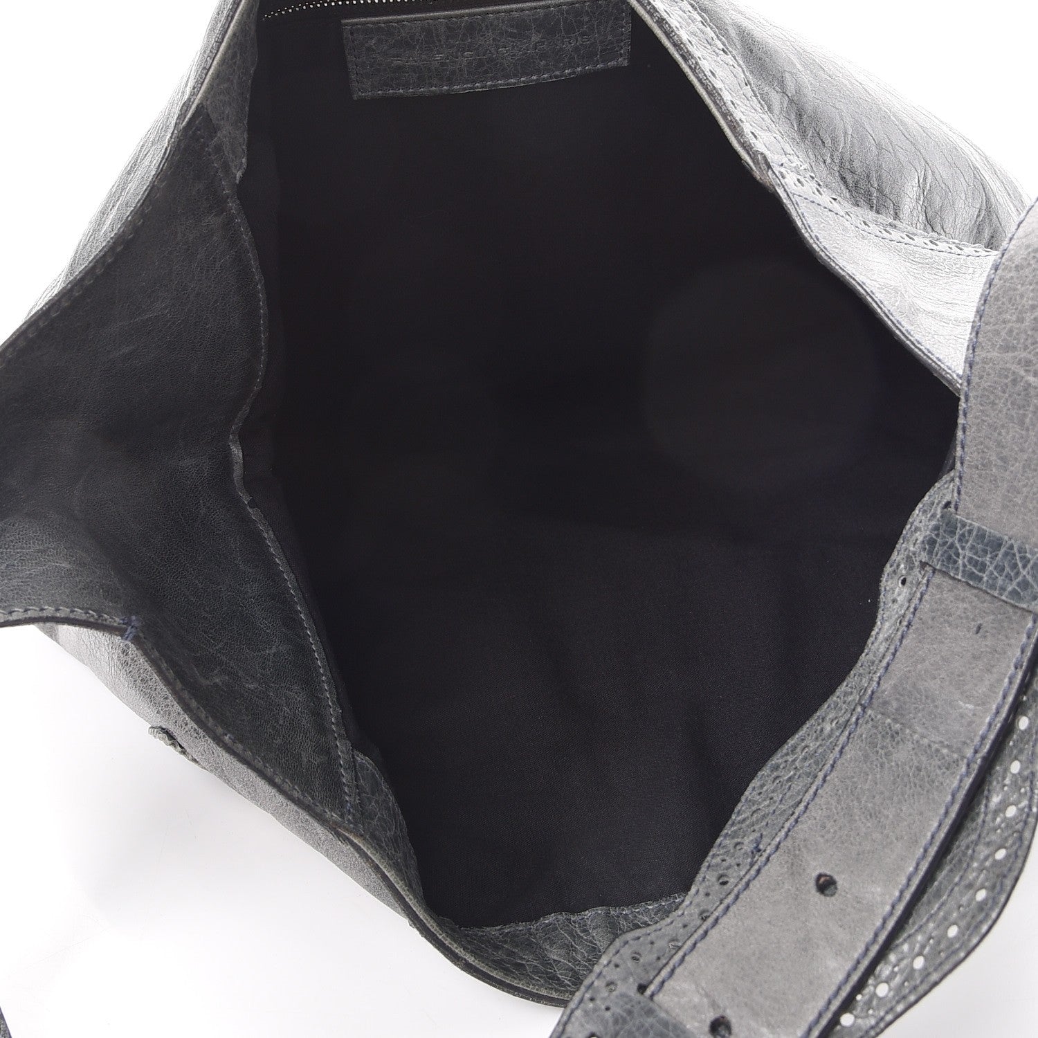 Balenciaga Agneau Giant Brogues Hardware Besace Hobo Storm 5 of 12