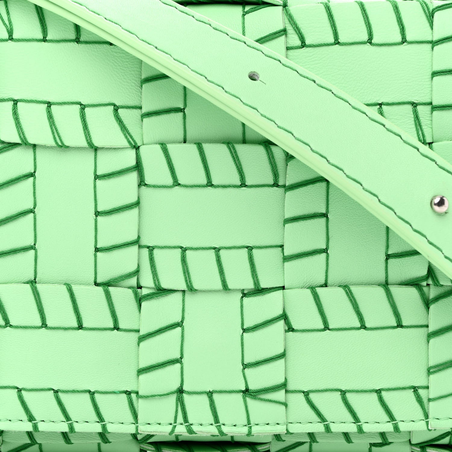 Bottega Veneta Nappa Maxi Intrecciato Overlock Stitched Cassette Crossbody Bag Parakeet 9 of 11