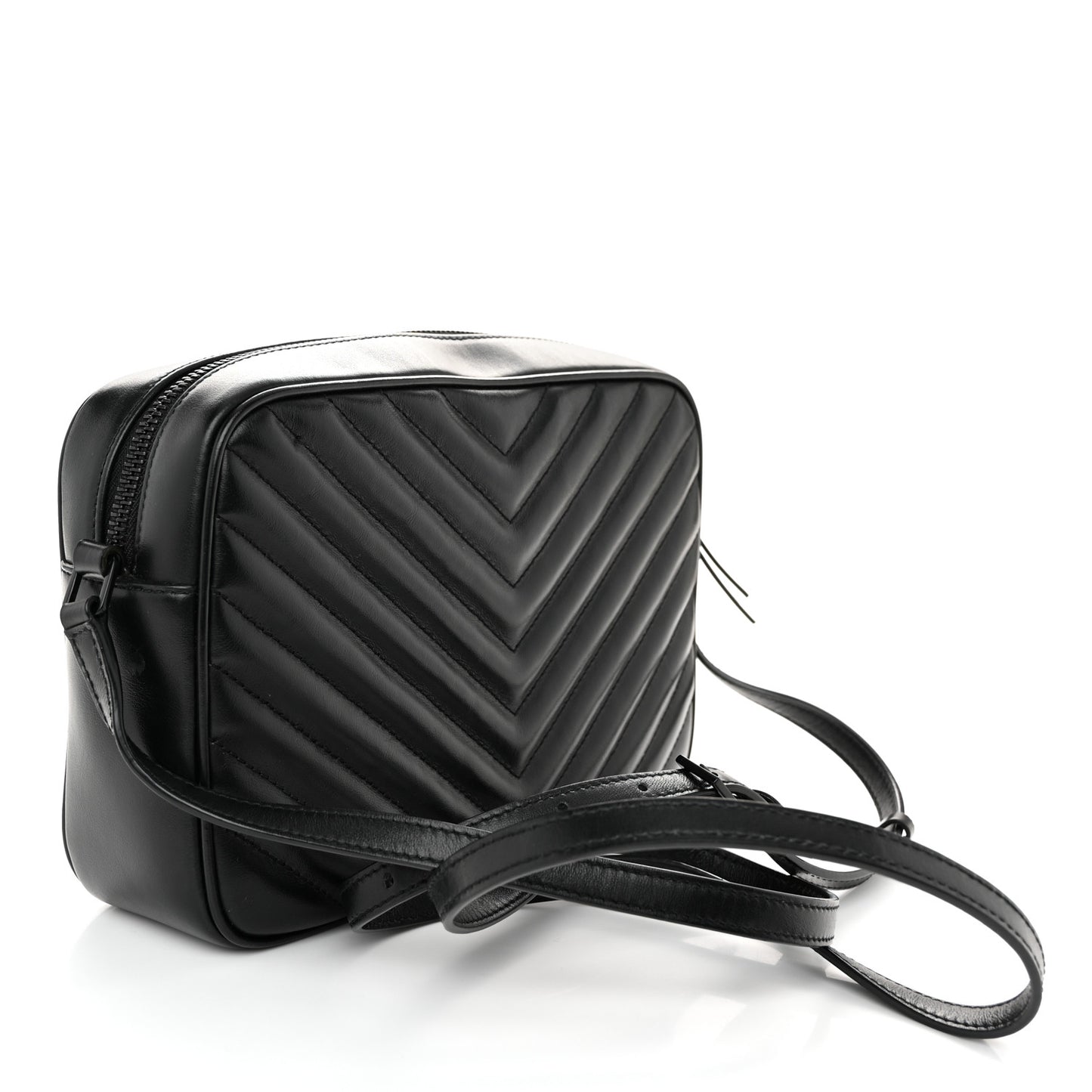 Calfskin Matelasse Monogram Monochrome Lou Camera Bag Black