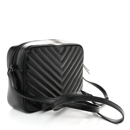 Saint Laurent Calfskin Matelasse Monogram Monochrome Lou Camera Bag Black 3 of 10