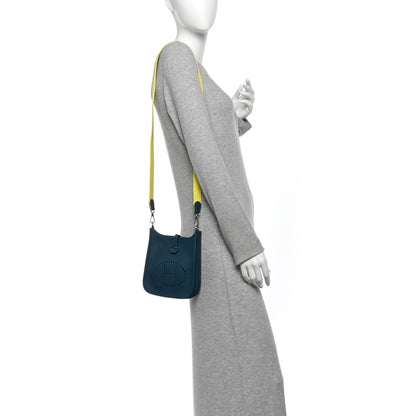 Hermes Taurillon Clemence Amazone Evelyne TPM Colvert Lime 2 of 11
