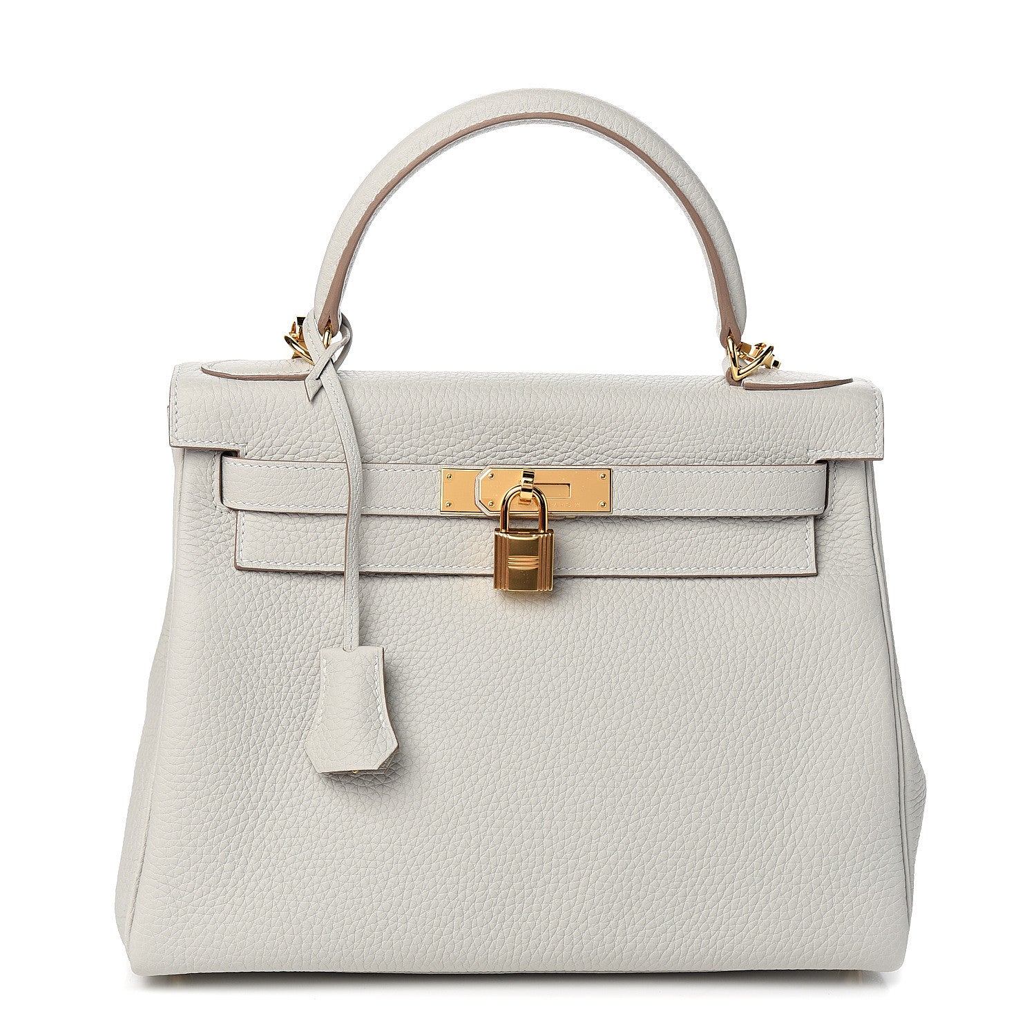 Hermes Taurillon Clemence Kelly Retourne 28 Gris Perle 1 of 9