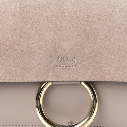 Chloe Suede Calfskin Small Faye Shoulder Bag Motty Grey 11 of 11