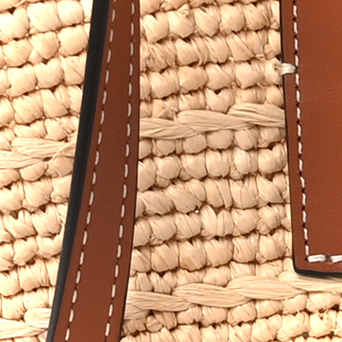Celine Raffia Calfskin Triomphe Nano Panier Tan 9 of 12