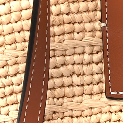 Celine Raffia Calfskin Triomphe Nano Panier Tan 9 of 12