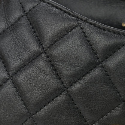 Chanel Calfskin Quilted Coco Mail Clutch With Chain Black 12 of 14