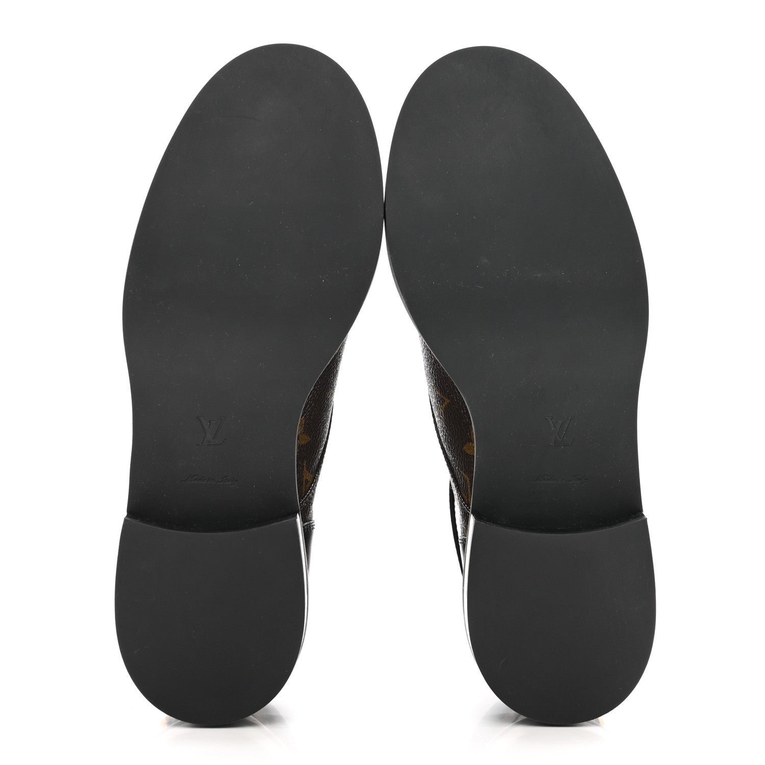 Louis Vuitton Calfskin Monogram Wonderland Flat Ranger Boots 38 Black 5 of 9