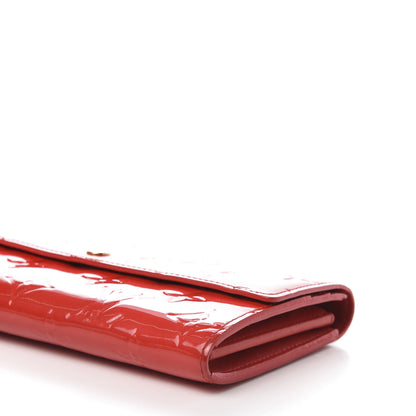 Louis Vuitton Vernis Sarah Wallet Rouge Grenadine 7 of 11