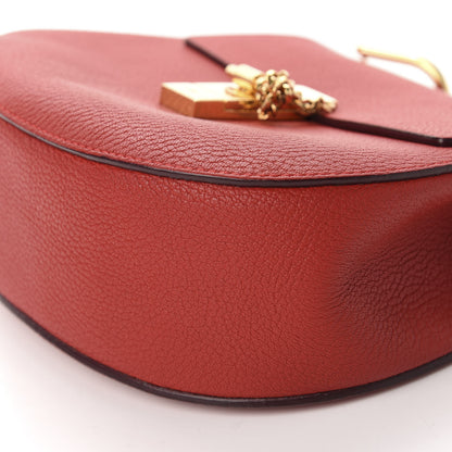 Chloe Grained Lambskin Drew Shoulder Bag Plaid Red 7 of 9