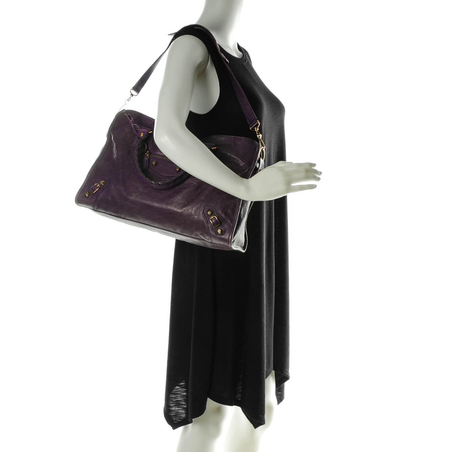 Agneau Giant 12 Rose Gold Hardware City Dark Violet