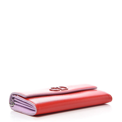 Christian Dior Grained Calfskin Mania Rendez-Vous Chain Wallet Red 4 of 7