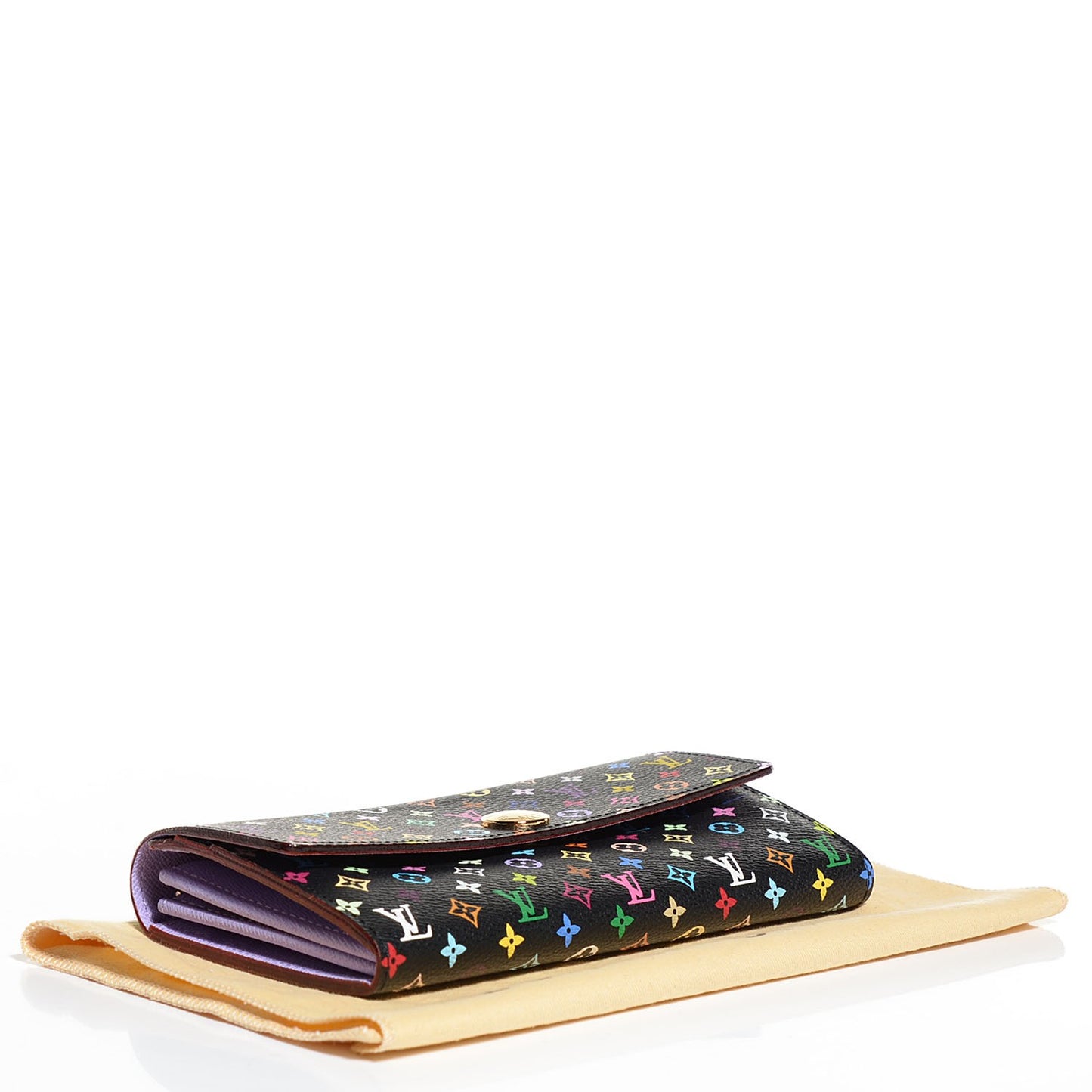 Monogram Multicolor Sarah Wallet Black Violet