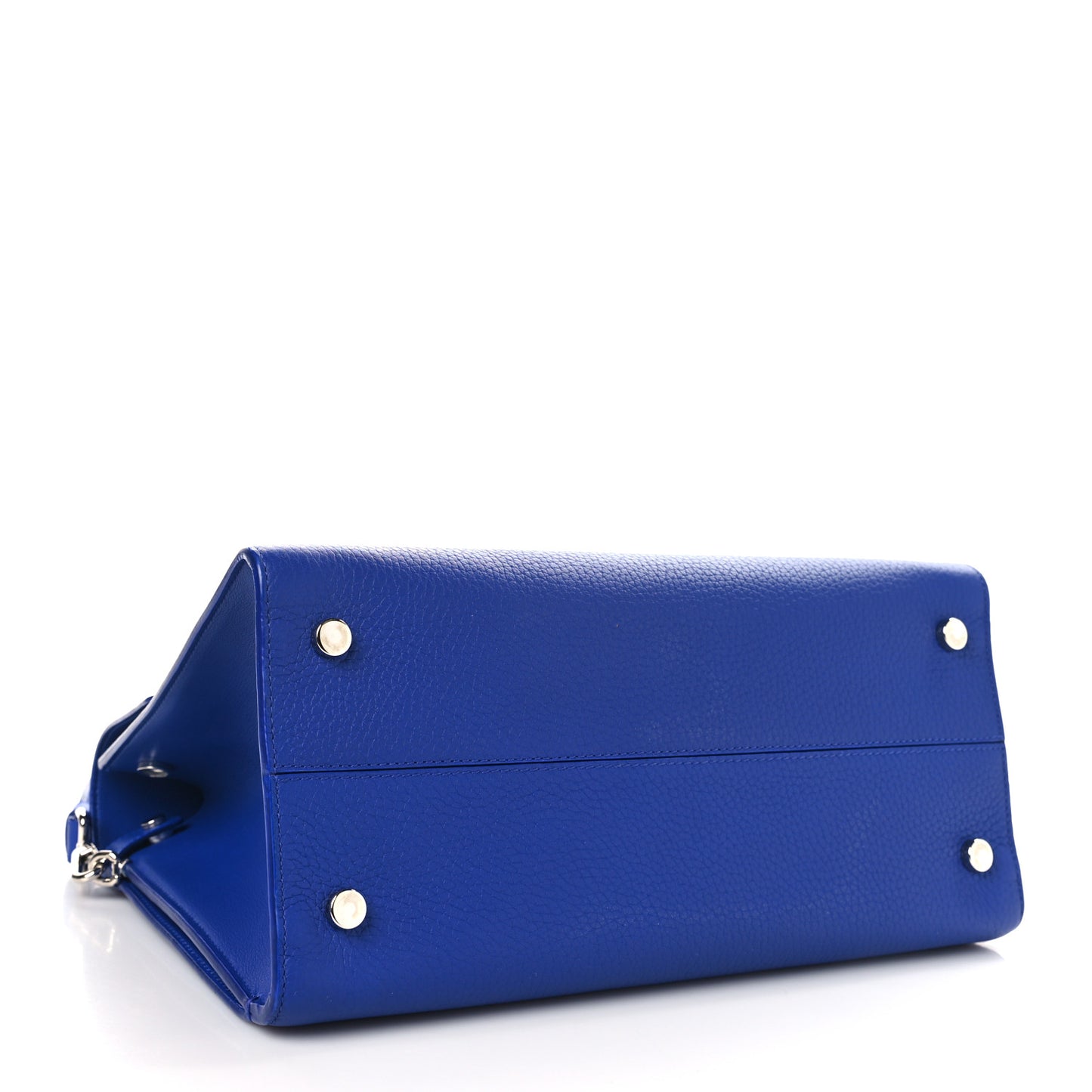 Grained Calfskin Medium Diorever Flap Blue