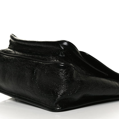 Saint Laurent Crinkled Calfskin Matelasse Monogram Medium Niki Chain Satchel Black 11 of 14