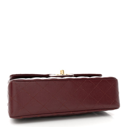 Chanel Caviar Quilted Small Double Flap Burgundy 4 of 11