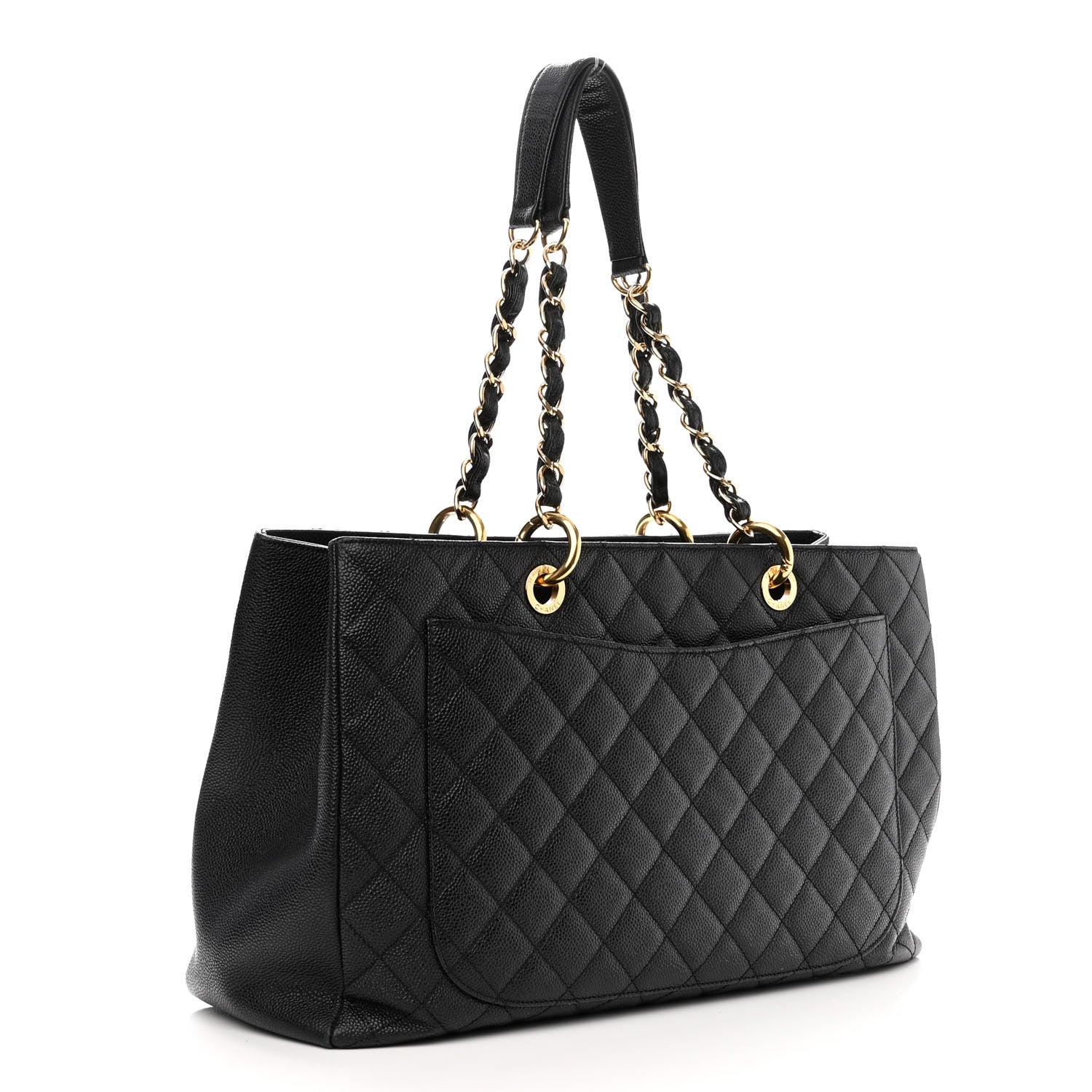 Chanel Caviar Quilted XL Grand Shopping Tote GST Black 2 of 9