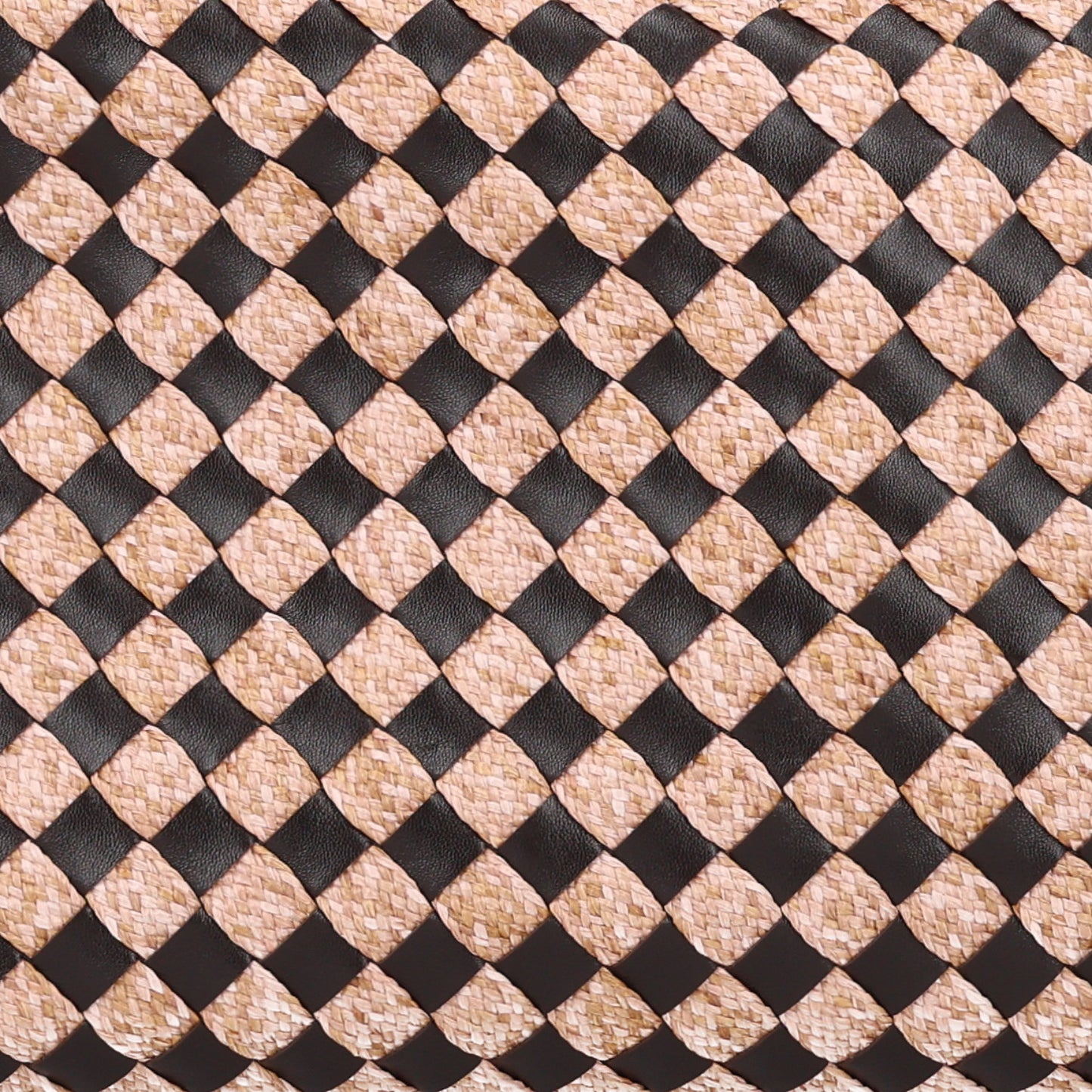 Nappa Raffia Intrecciato Small Hop Fondant Natural