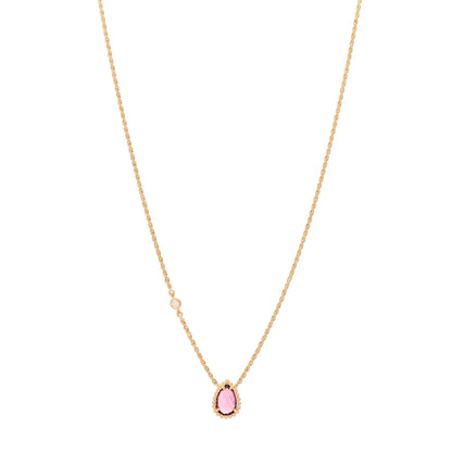 Boucheron 18K Pink Gold Diamond Rhodolite Garnet XS Serpent Boheme Necklace 1 of 6