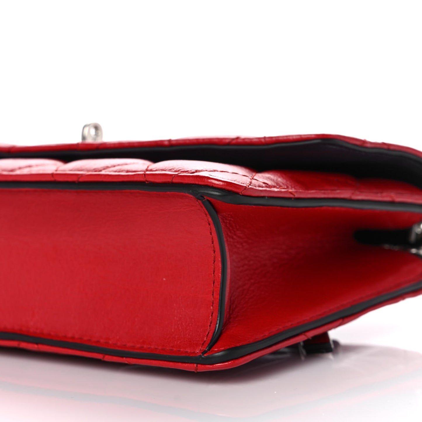 Shiny Buffalo Quilted Mini Darley Shoulder Bag Red