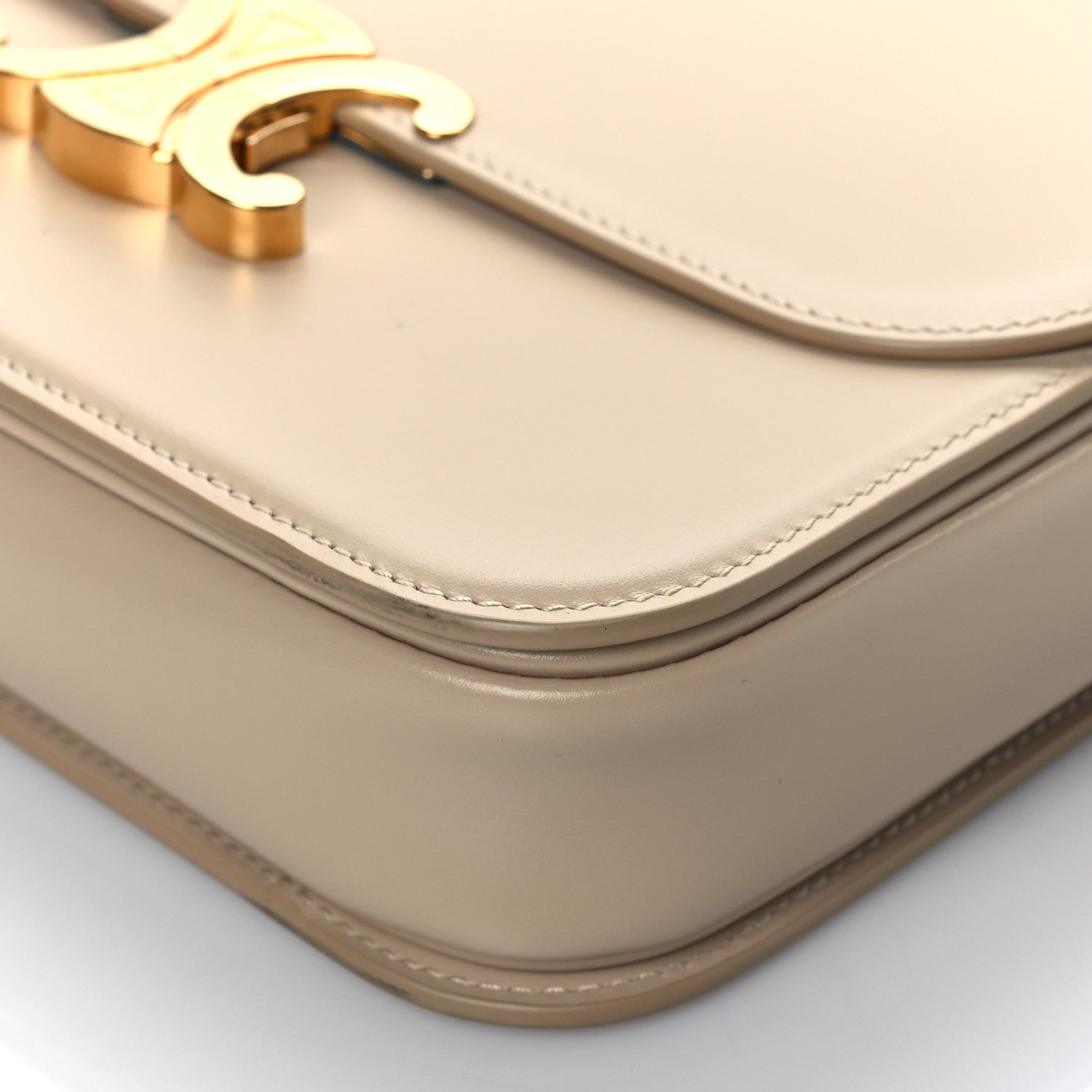 Celine Shiny Calfskin Medium Triomphe Nude 9 of 9