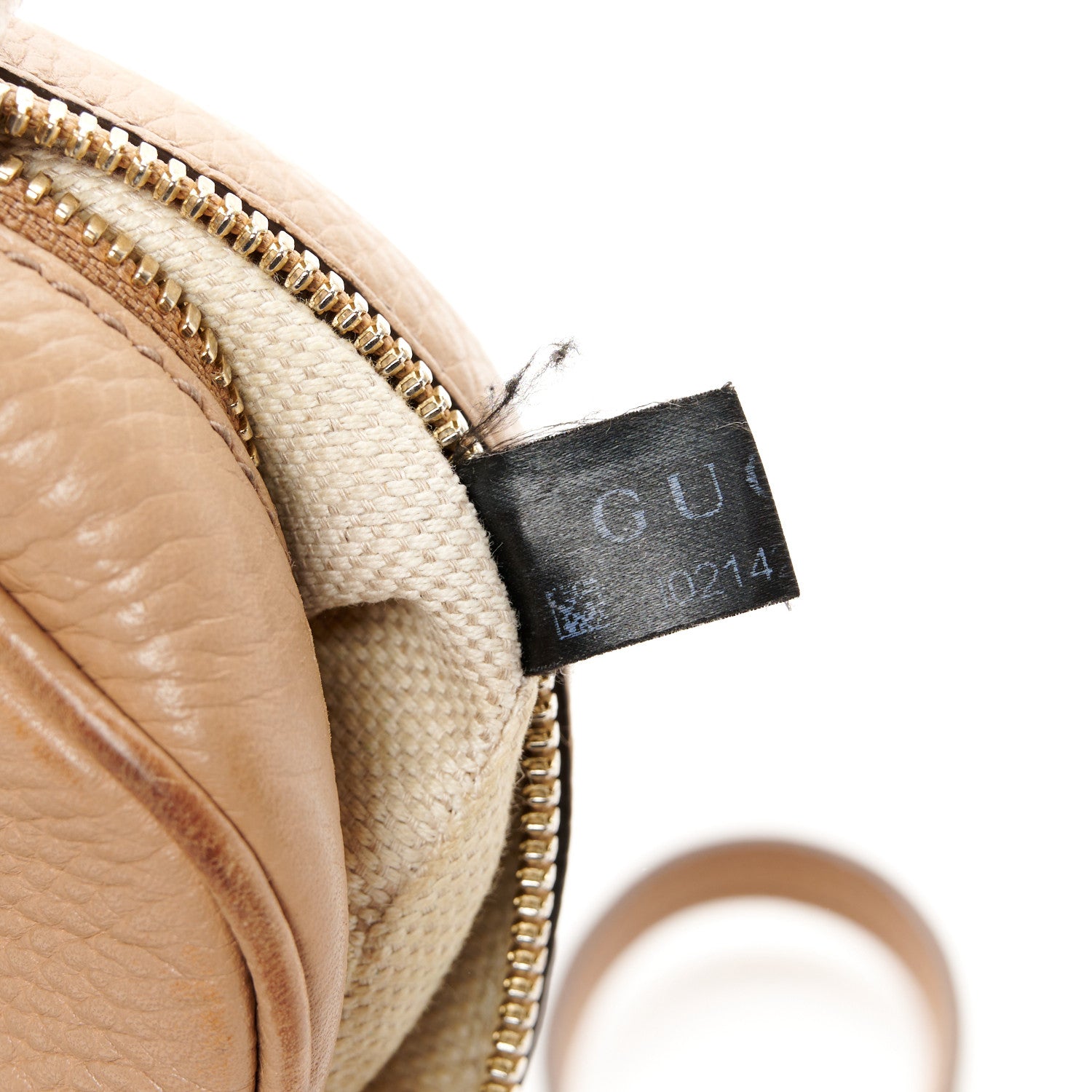 Gucci Pebbled Calfskin Small Soho Disco Bag Camelia 8 of 13