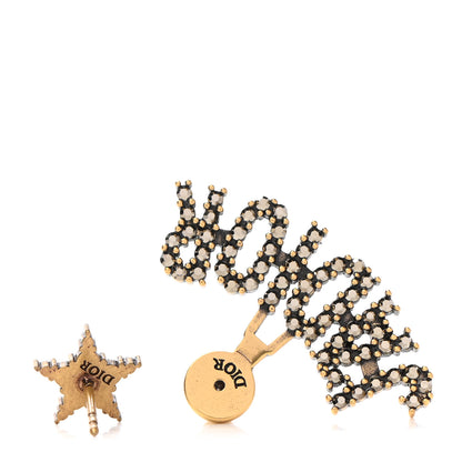 Christian Dior Metal Crystal J'adior Earrings Aged Gold 4 of 4