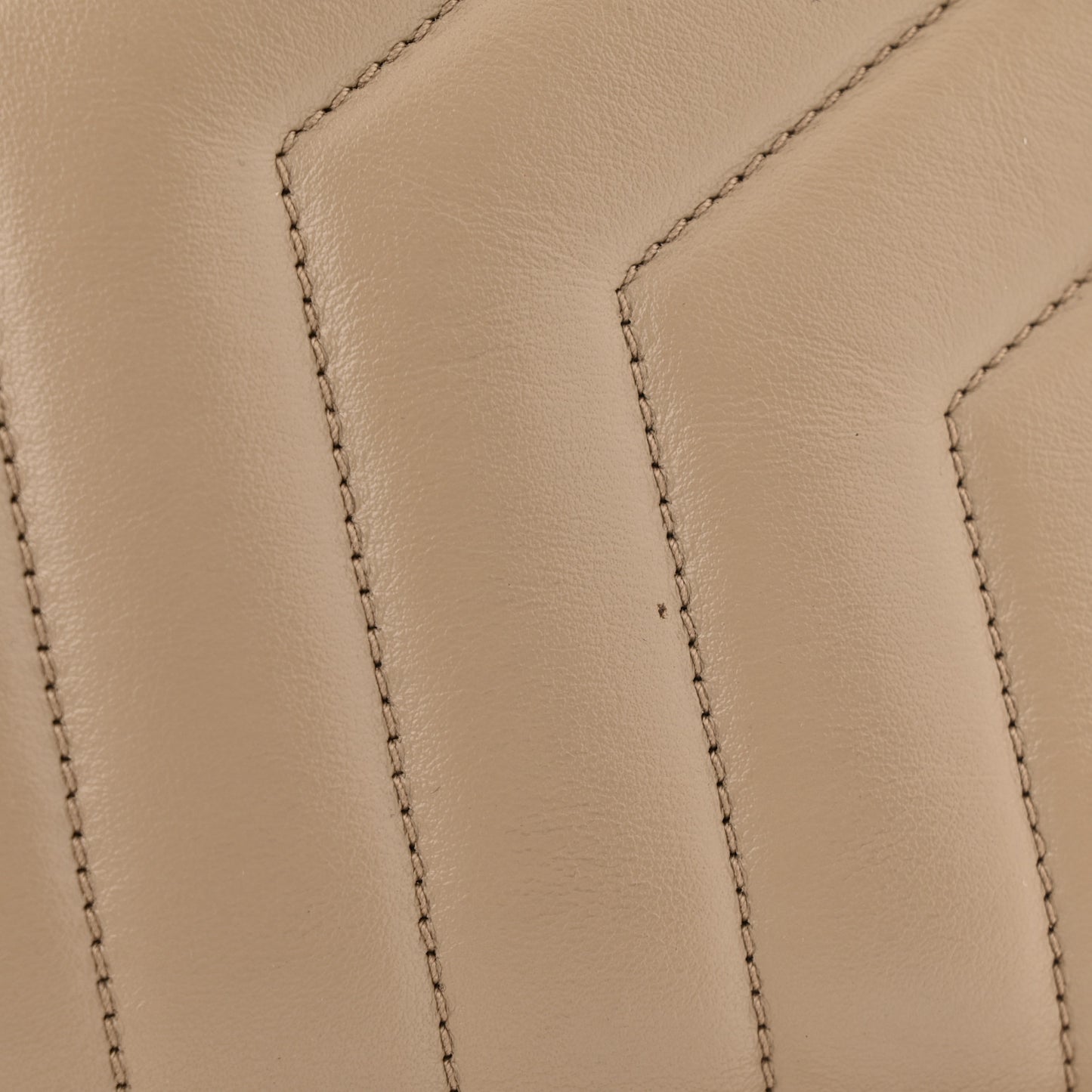 Calfskin Matelasse Large Loulou Monogram Chain Satchel Dark Beige