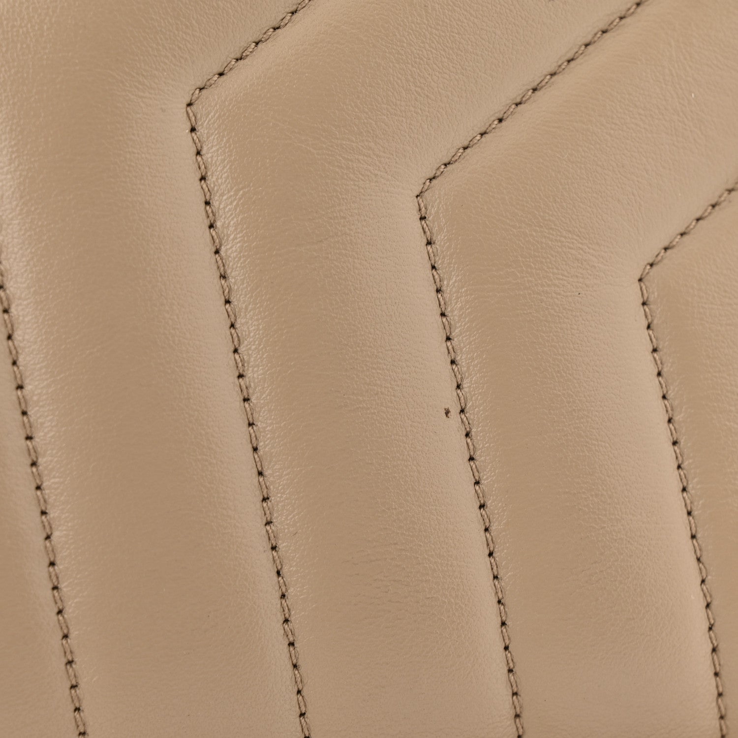 Saint Laurent Calfskin Matelasse Large Loulou Monogram Chain Satchel Dark Beige 11 of 12