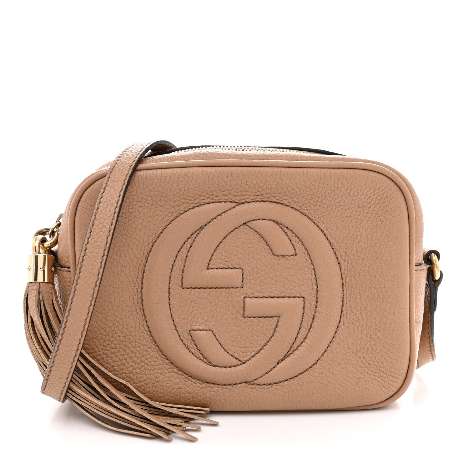 Gucci Pebbled Calfskin Small Soho Disco Bag Camelia 1 of 14