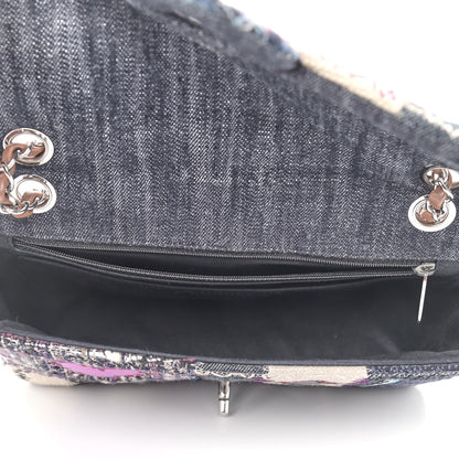 Chanel Denim Tweed Patchwork Medium Single Flap Multicolor 5 of 9