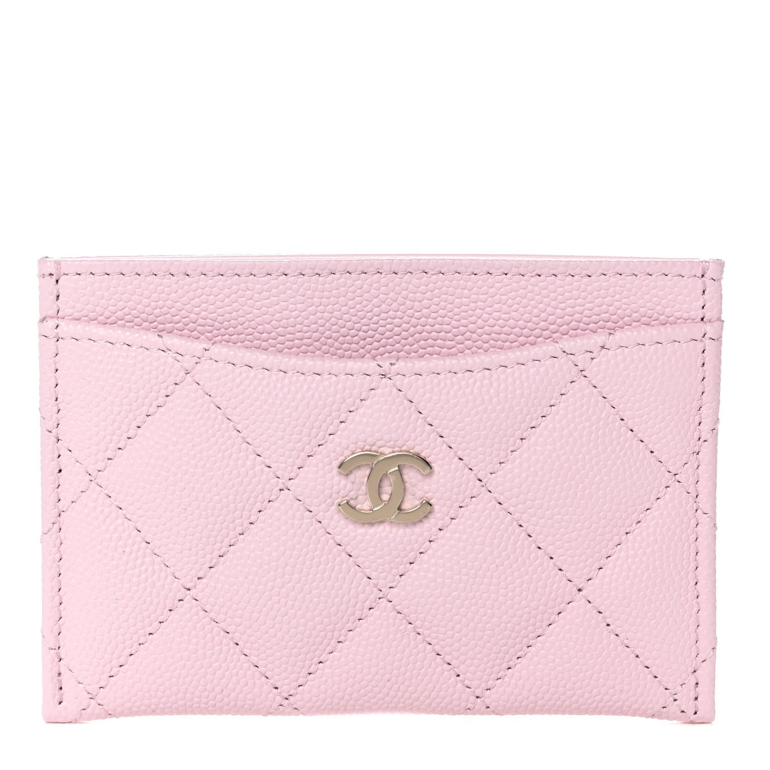 Chanel Caviar Quilted Card Holder Light Pink 1 of 9
