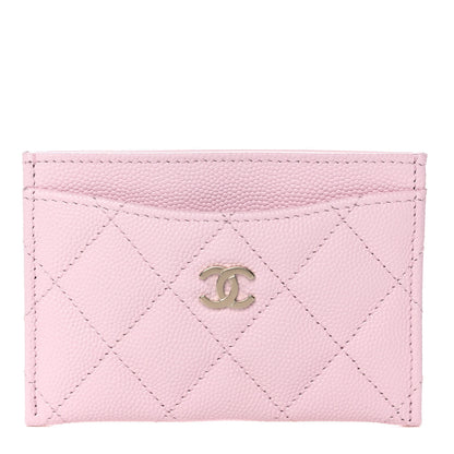 Chanel Caviar Quilted Card Holder Light Pink 1 of 9