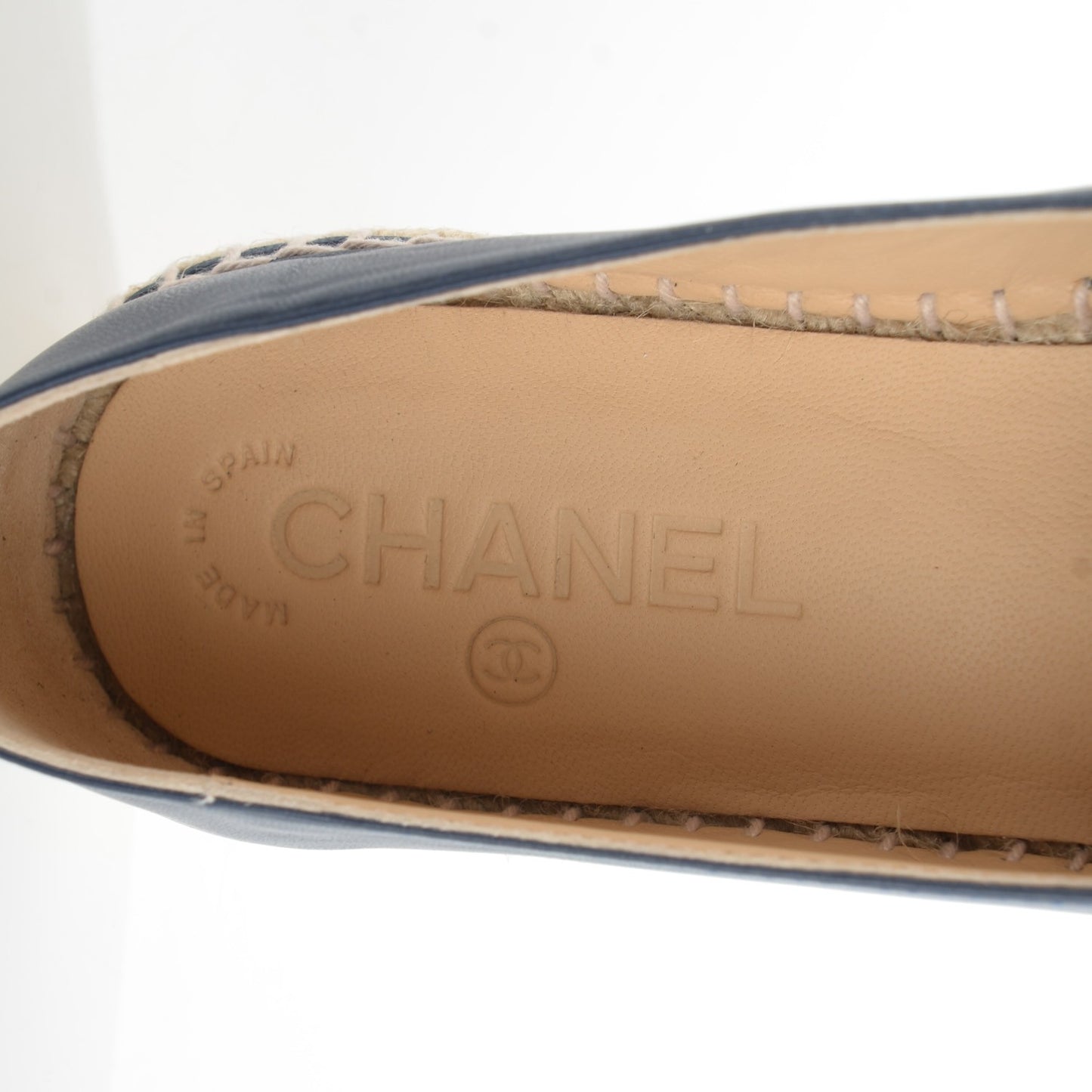Lambskin CC Espadrilles 39 Dark Navy