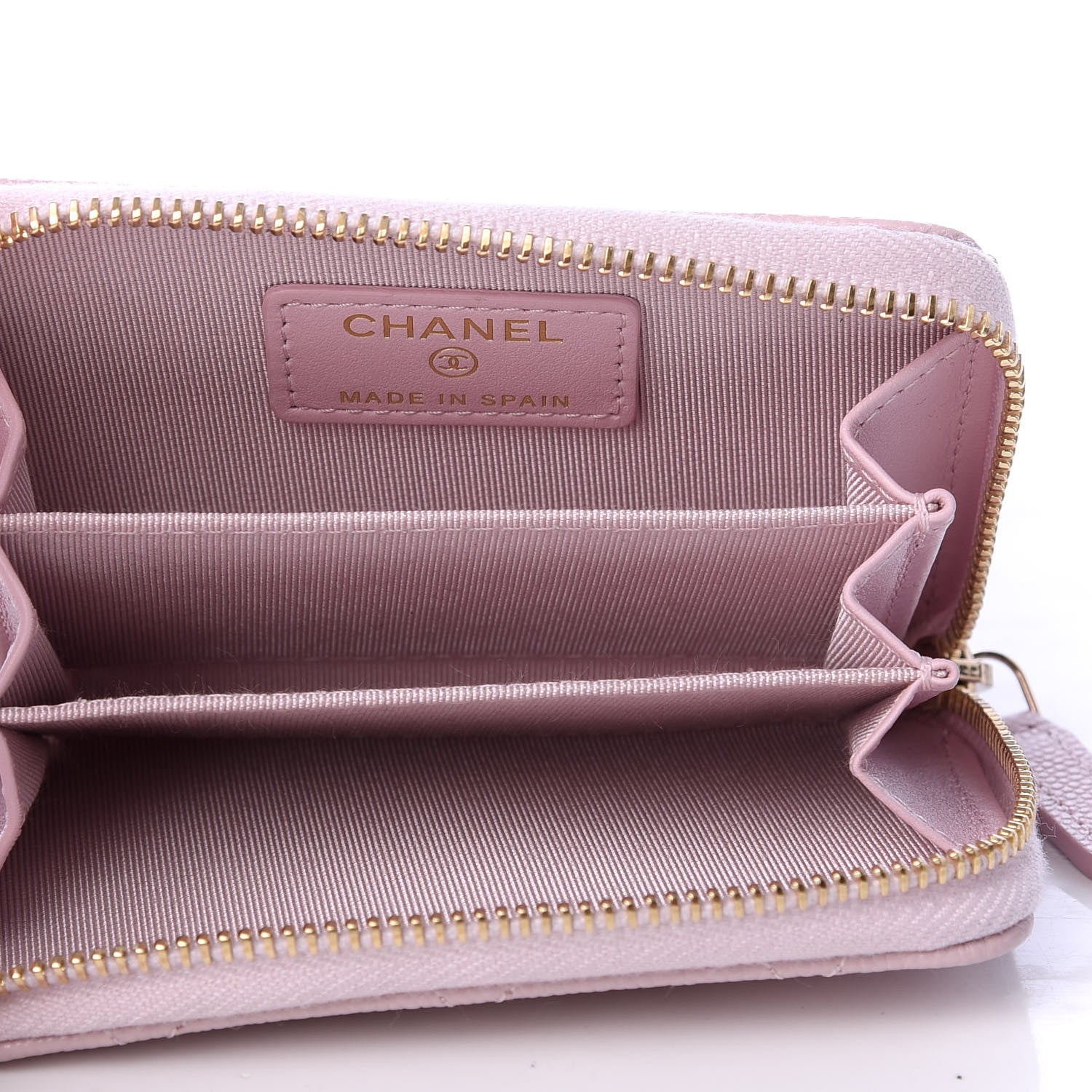 Chanel Caviar Quilted Zip Coin Purse Light Pink 5 of 8