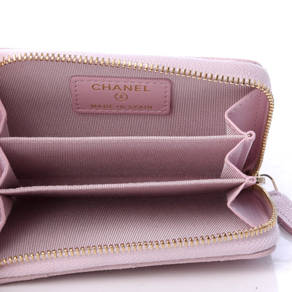 Chanel Caviar Quilted Zip Coin Purse Light Pink 5 of 8