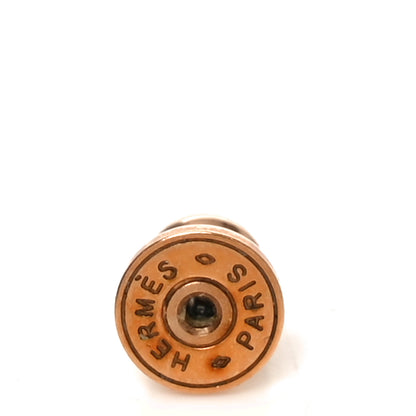 Hermes Rose Gold Lacquered Mini Pop H Earrings Marron Glace 5 of 6