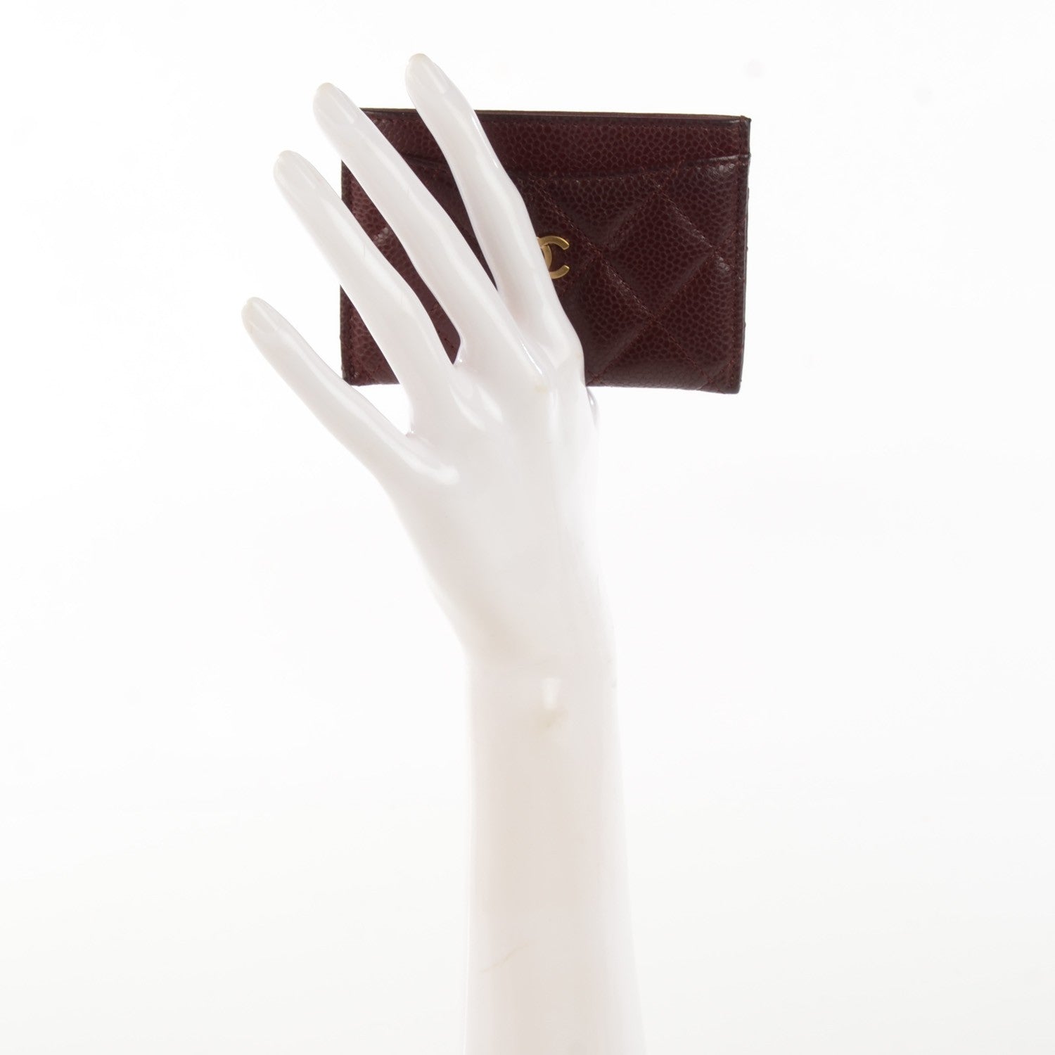 Chanel Caviar Quilted Card Holder Burgundy 2 of 9