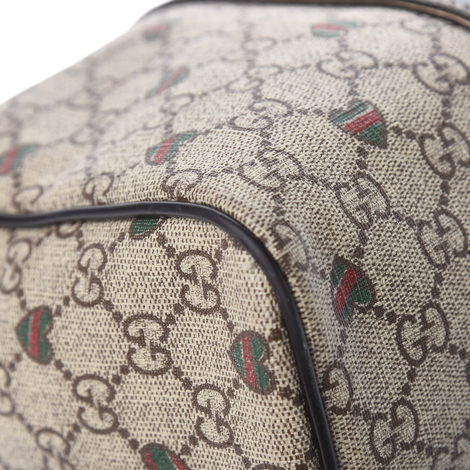 Gucci GG Plus Monogram Hearts Medium Joy Boston Dark Brown 9 of 14
