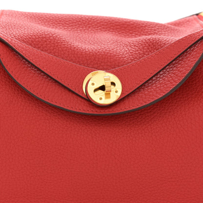 Hermes Taurillon Clemence Lindy 26 Rouge De Coeur 8 of 12