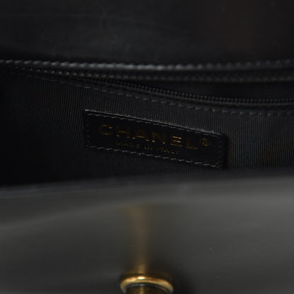 Chanel Glazed Calfskin Medium Boy Flap Black 8 of 10