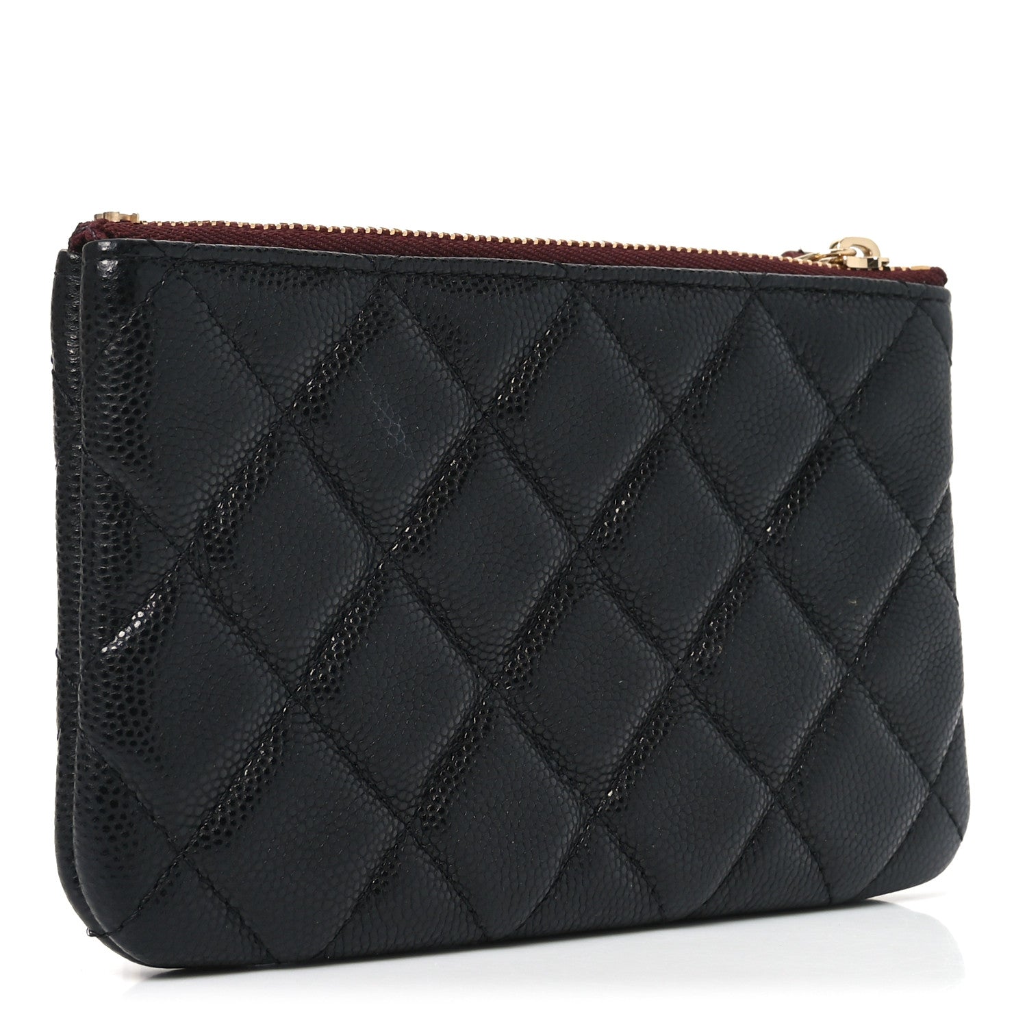 Chanel Caviar Quilted Small Cosmetic Case Black 3 of 8