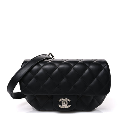 Chanel Calfskin Quilted CC Uniform Flap Belt Bag Black 1 of 10