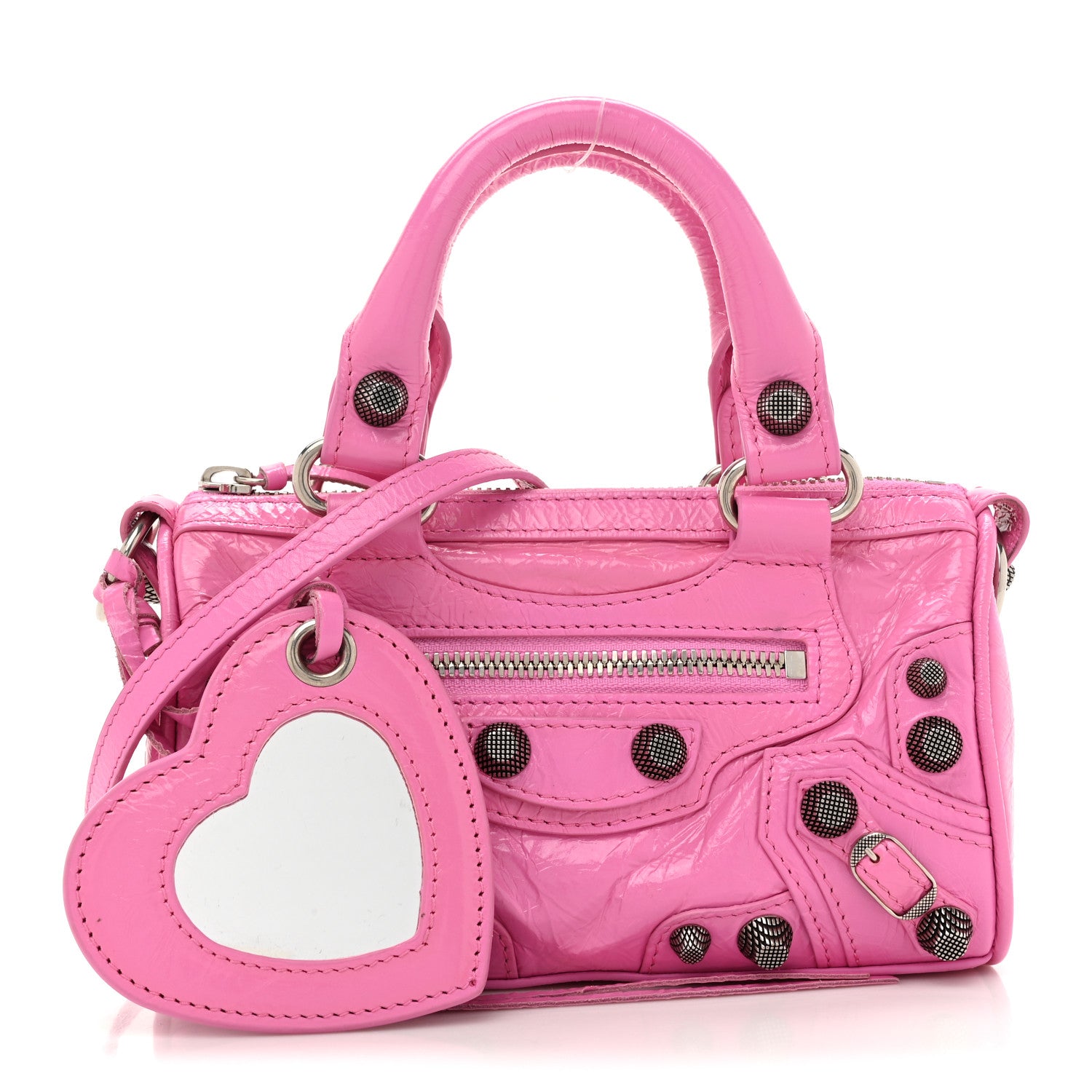 Balenciaga Agneau Arena Mini Le Cagole Duffle Crossbody Bag Light Pink 2 of 11